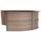 Linea Italia Reception Desk 107 in D X 46 in H, 11.8 ft W X Thermofused Laminate, Walnut ZUI298 - alternate 3